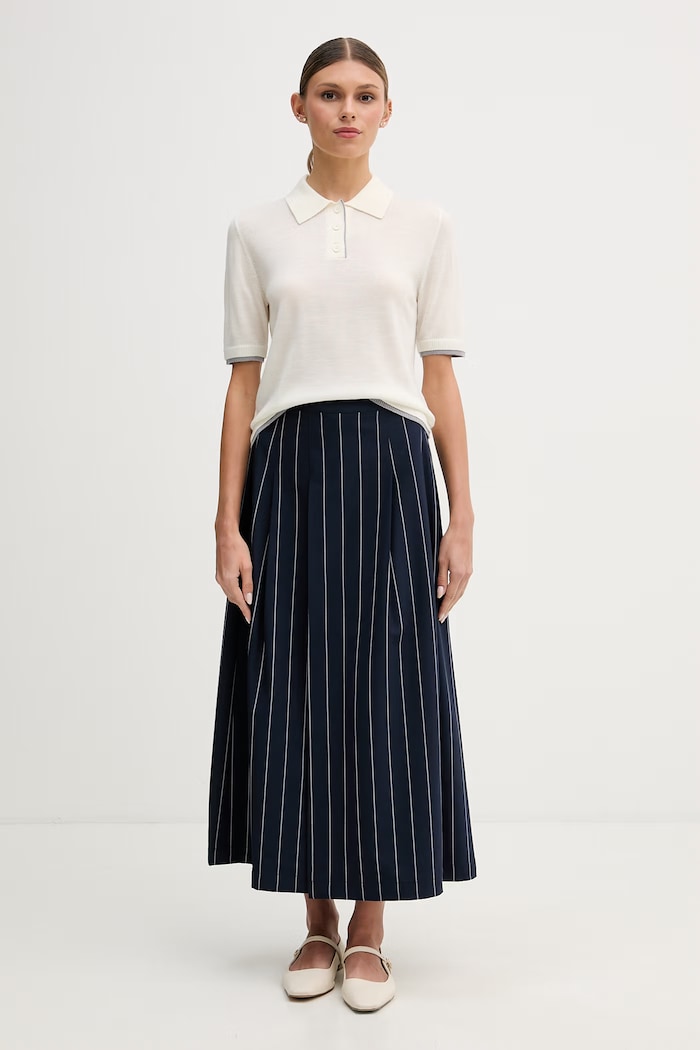 United Colors of Benetton fustă 46Q2D005N bleumarin SS26