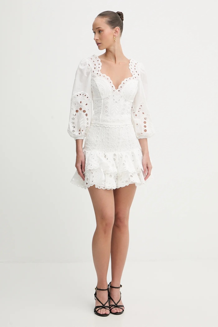 Φούστα Charo Ruiz Ibiza Nerissa 263401 λευκό SS26