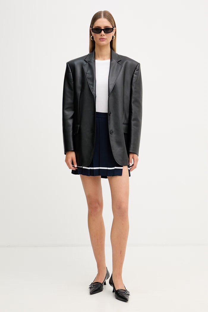 Iceberg fustă plisată cu vâscoză AC01.7534 bleumarin SS26