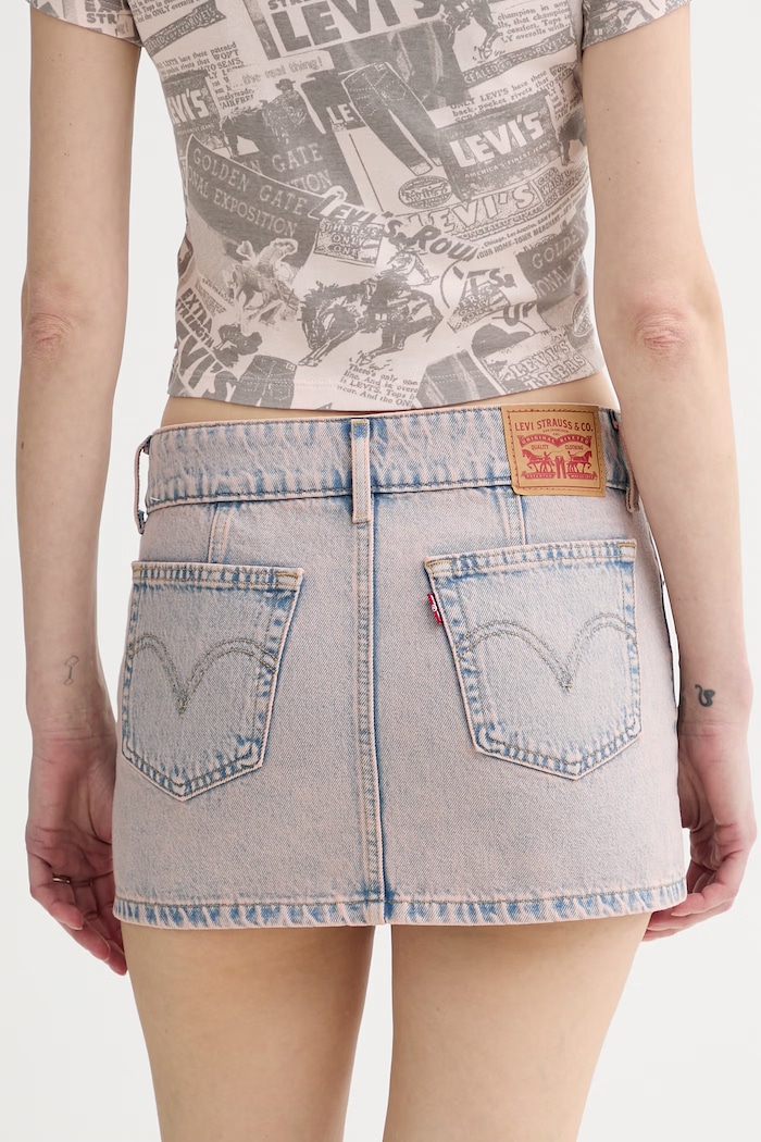 Îmbrăcăminte Levi's fustă jeans SUPERLOW MINI 003Z7.0005 roz