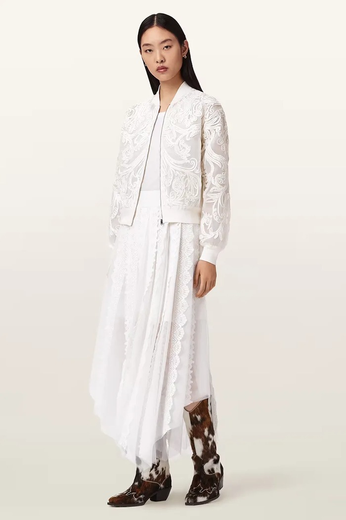 Ρούχα Φούστα AllSaints VASHTIE W034RE λευκό