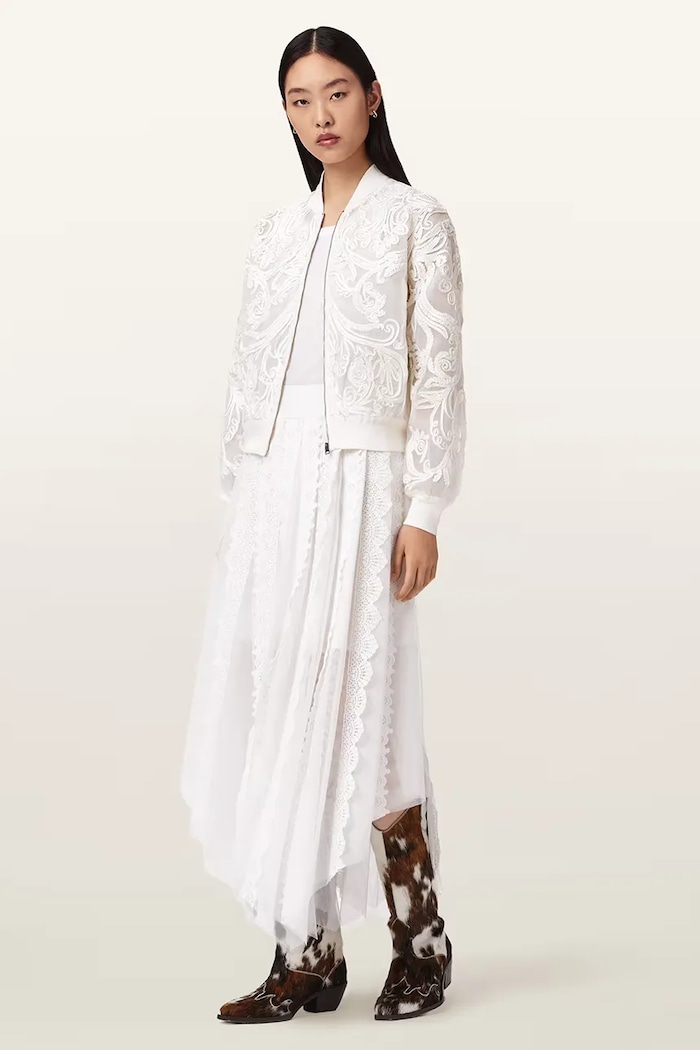 Ρούχα Φούστα AllSaints VASHTIE W034RE λευκό