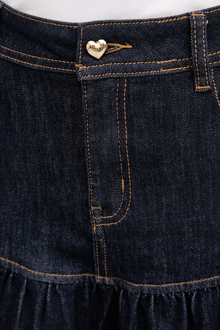 Gaudi fustă de denim bleumarin 611BD76001
