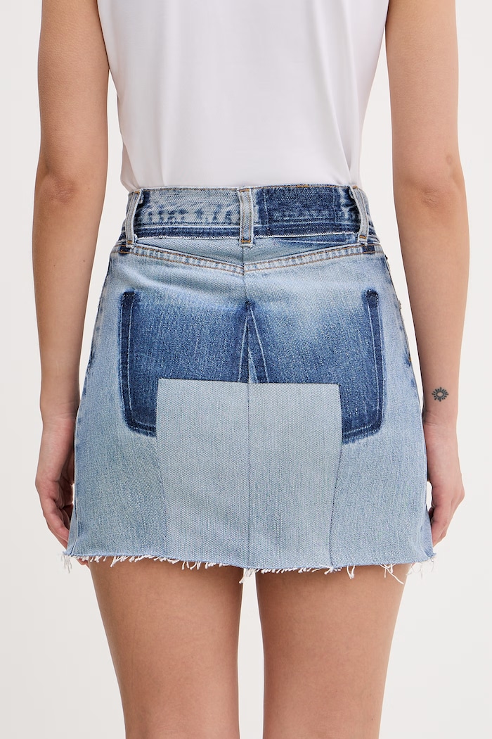 Odzież VETEMENTS spódnica jeansowa WE76DK347N3 niebieski