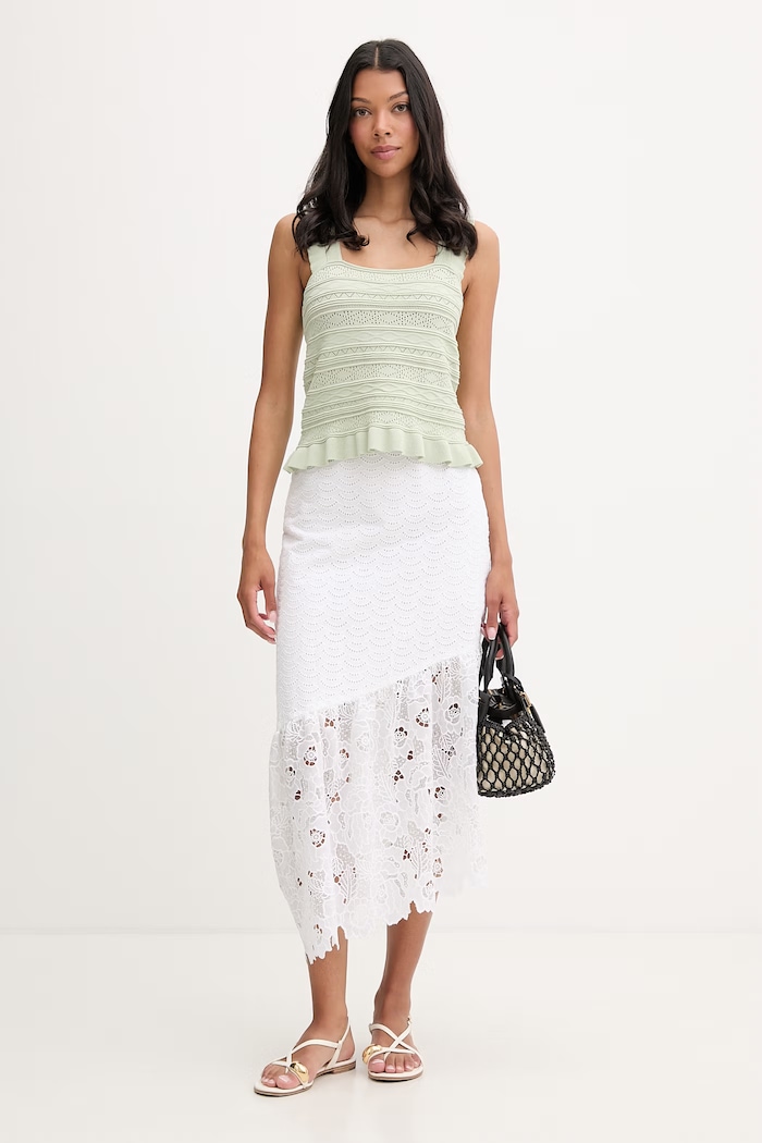 Guess fustă din bumbac SHARON W6GD40.W1882 bej SS26