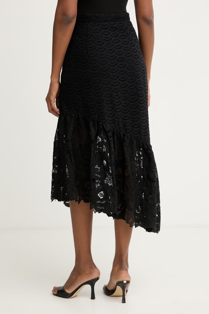 Odzież Guess spódnica bawełniana SHARON W6GD40.W1882 czarny