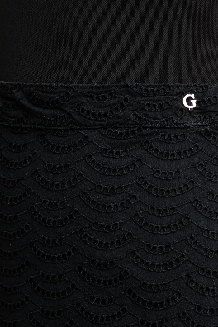 Guess spódnica bawełniana SHARON czarny W6GD40.W1882