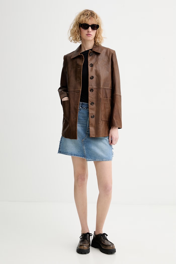 Rifľová sukňa Levi's DECONSTRUCTED EDGE 005Q4 modrá SS26