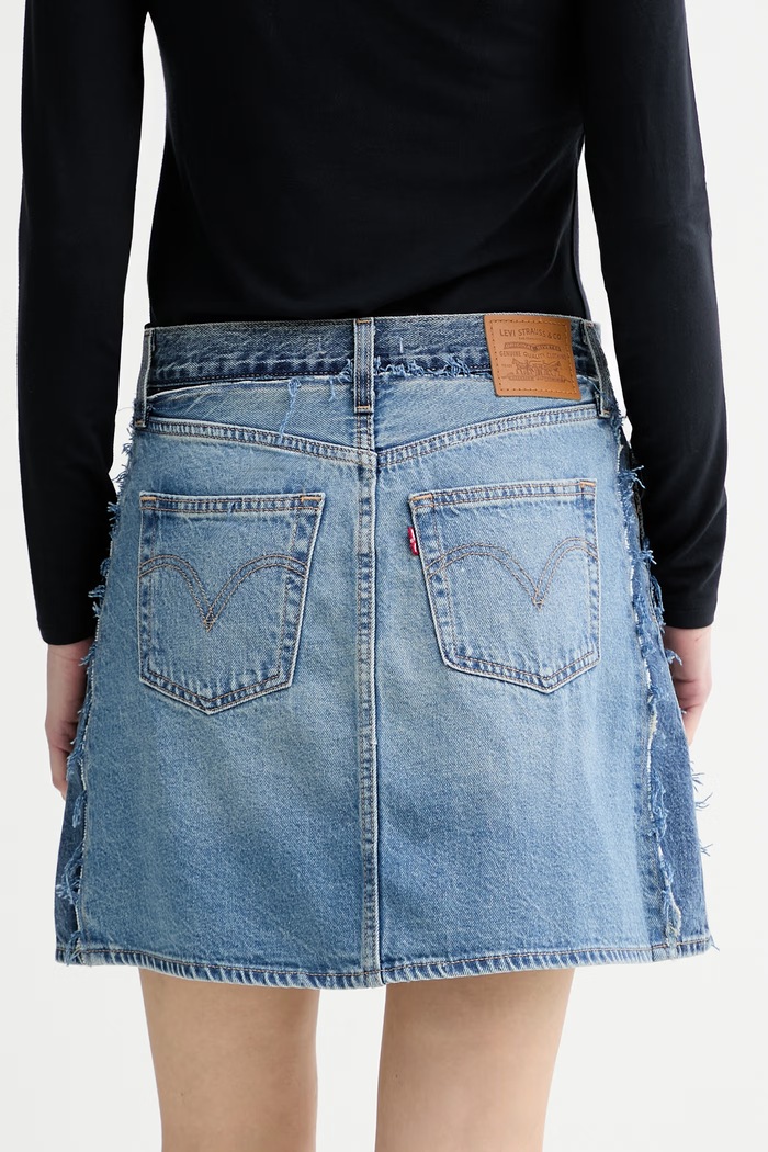 Oblečenie Rifľová sukňa Levi's DECONSTRUCTED EDGE 005Q4 modrá
