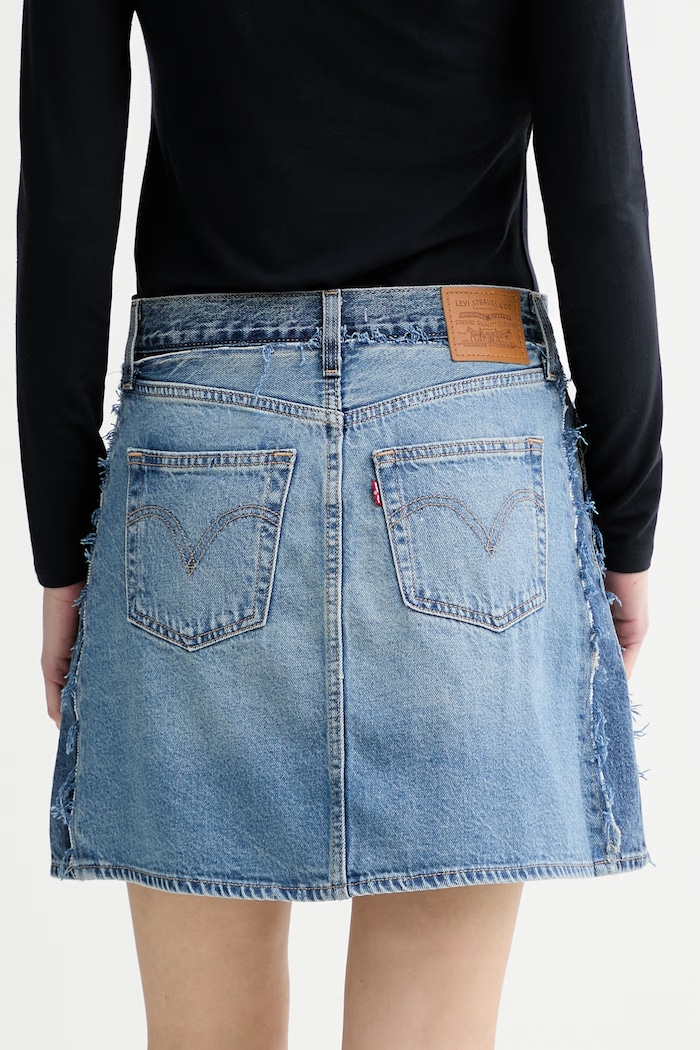 Oblečenie Rifľová sukňa Levi's DECONSTRUCTED EDGE 005Q4 modrá