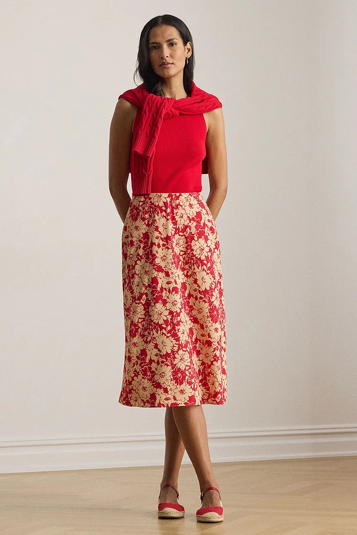 Ρούχα Φούστα Lauren Ralph Lauren 200P08689 κόκκινο