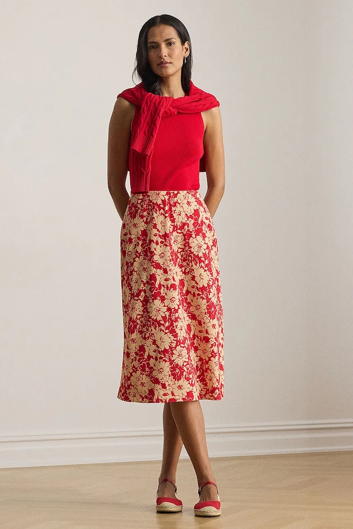 Ρούχα Φούστα Lauren Ralph Lauren 200P08689 κόκκινο