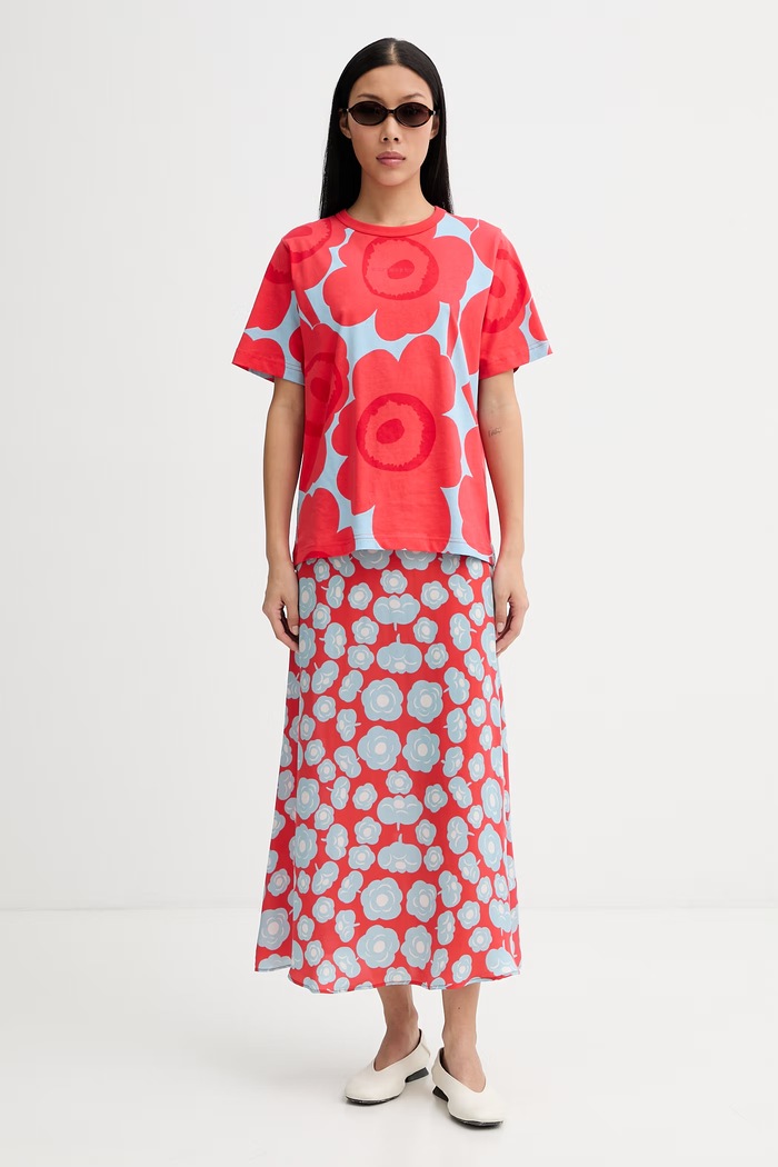 Marimekko φούστα 095228 κόκκινο SS26