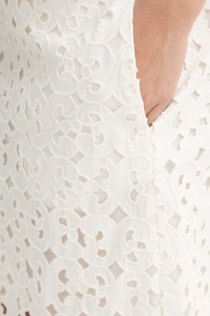 Marimekko Φούστα βαμβακερή μπεζ 095212