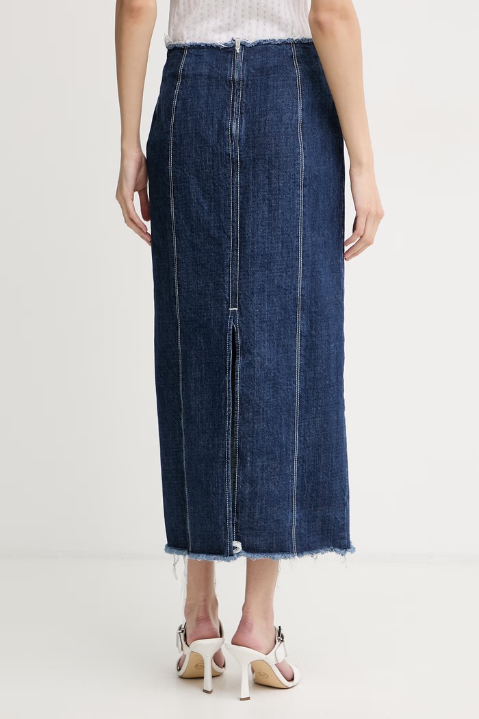 Îmbrăcăminte Max&Co. fustă cu crăpătură din denim MCLLUGLIO 2618101022200 bleumarin