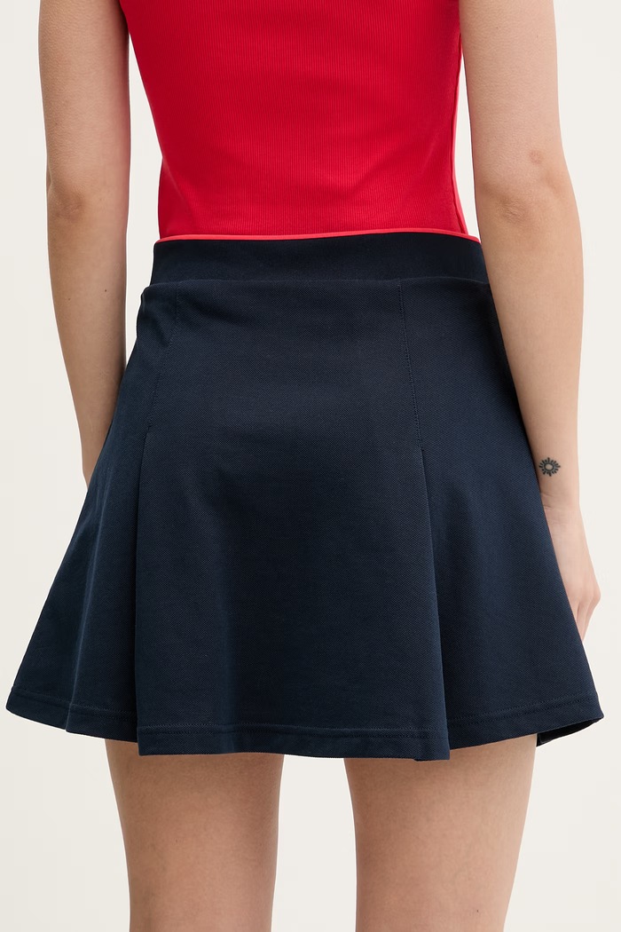Îmbrăcăminte Tommy Jeans fustă cu bumbac DW0DW22296 bleumarin