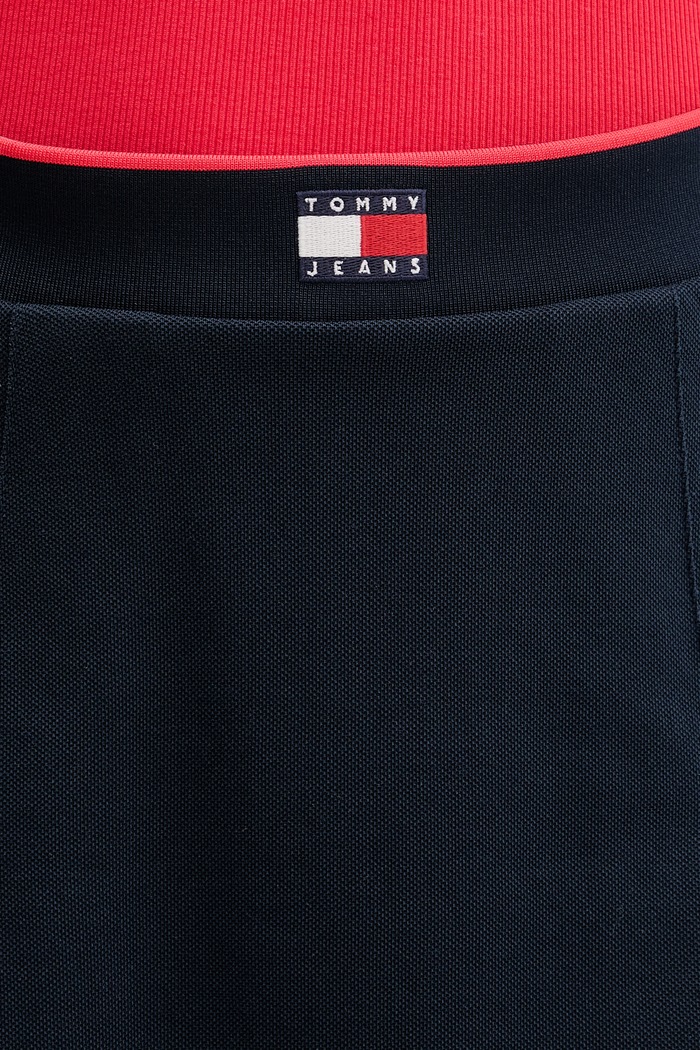 Tommy Jeans fustă cu bumbac bleumarin DW0DW22296
