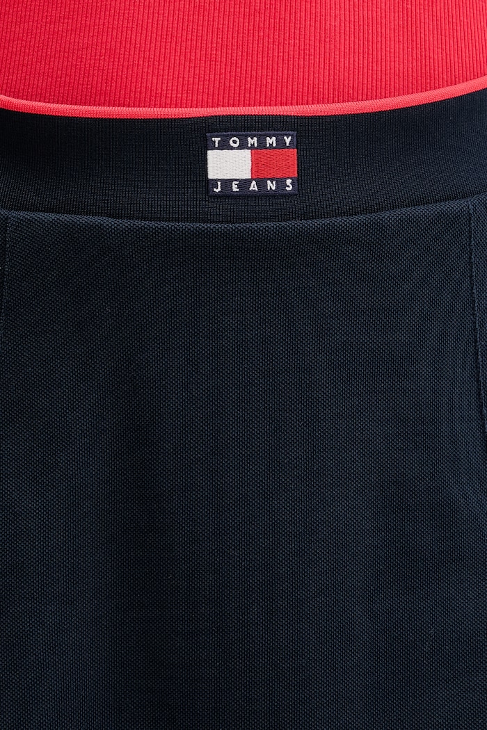 Tommy Jeans fustă cu bumbac bleumarin DW0DW22296