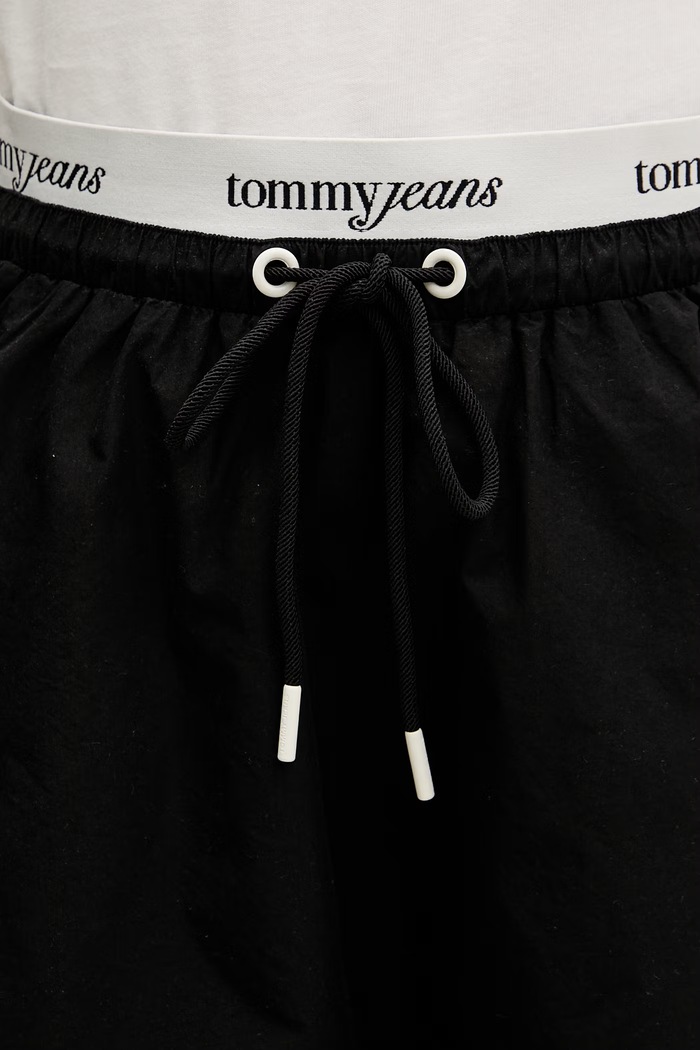 Tommy Jeans fustă din bumbac negru DW0DW22299