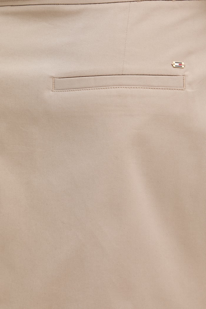 Tommy Hilfiger spódnica z bawełną beżowy WW0WW49649