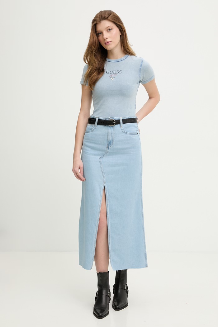 Guess Jeans sukňa rifľová W6GD52.D7902 modrá SS26