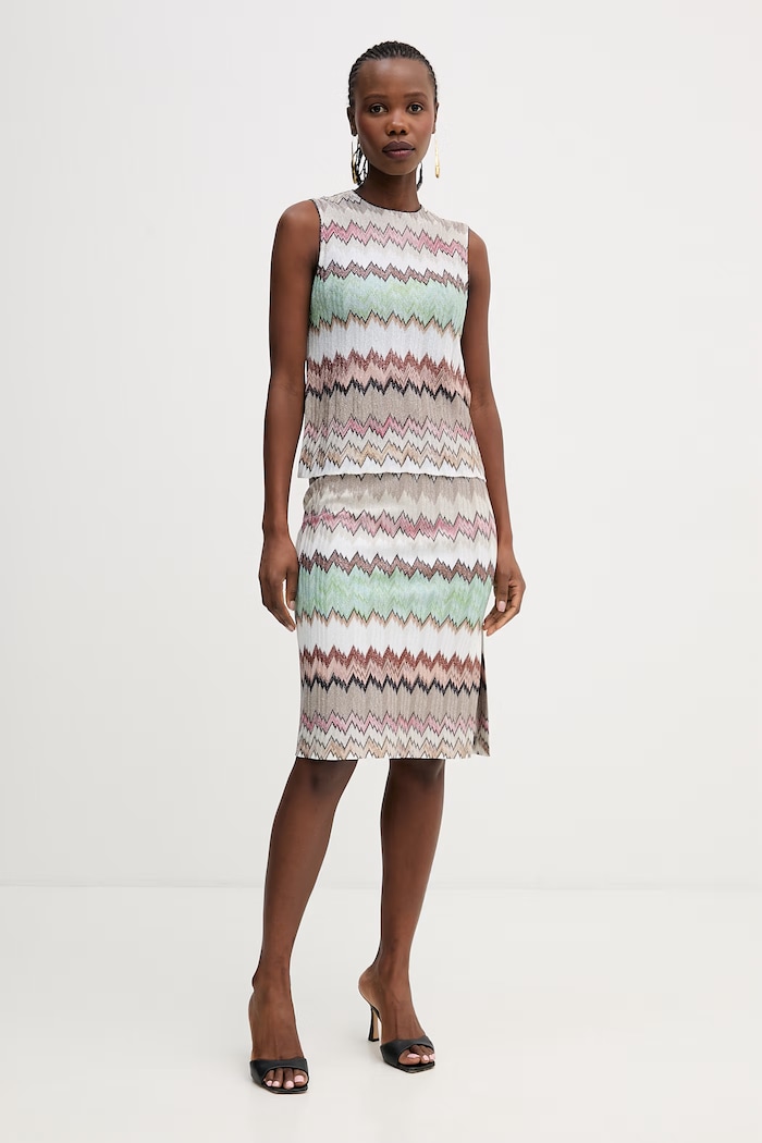 Φούστα Missoni DS26SH0V.BR014W μπεζ SS26