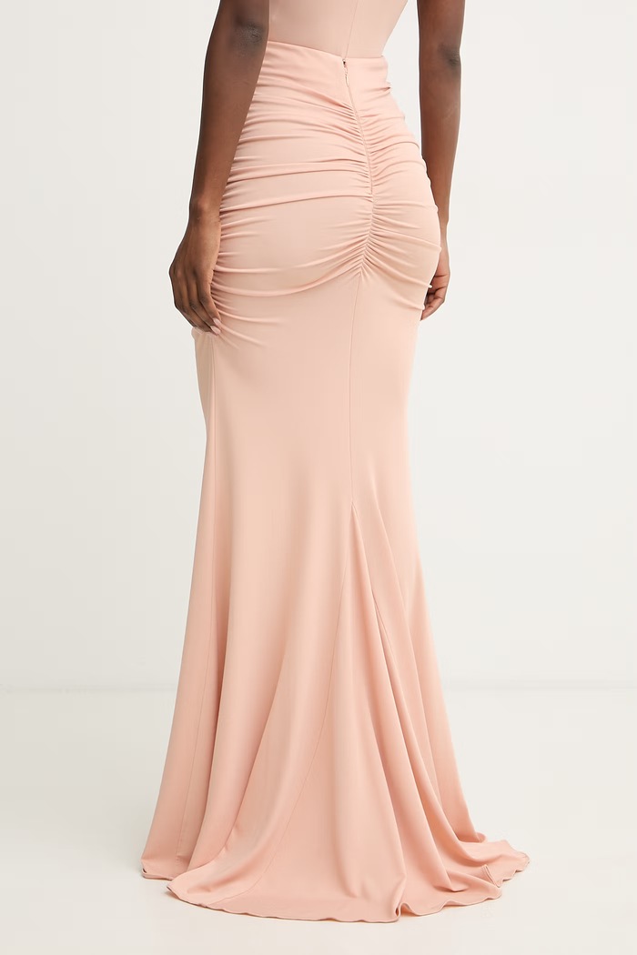 Îmbrăcăminte Elisabetta Franchi fustă creion cu vâscoză GO16263E2 bej