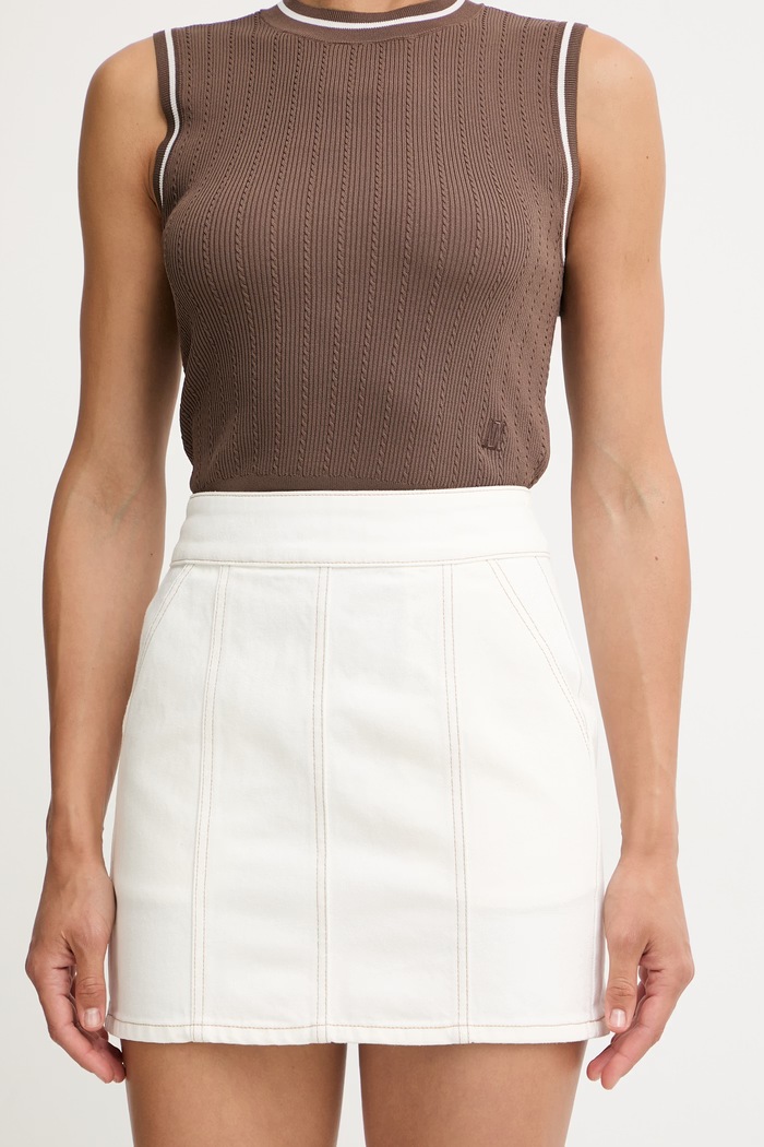 Armani Exchange sukňa rifľová béžová XW002256.AF21335