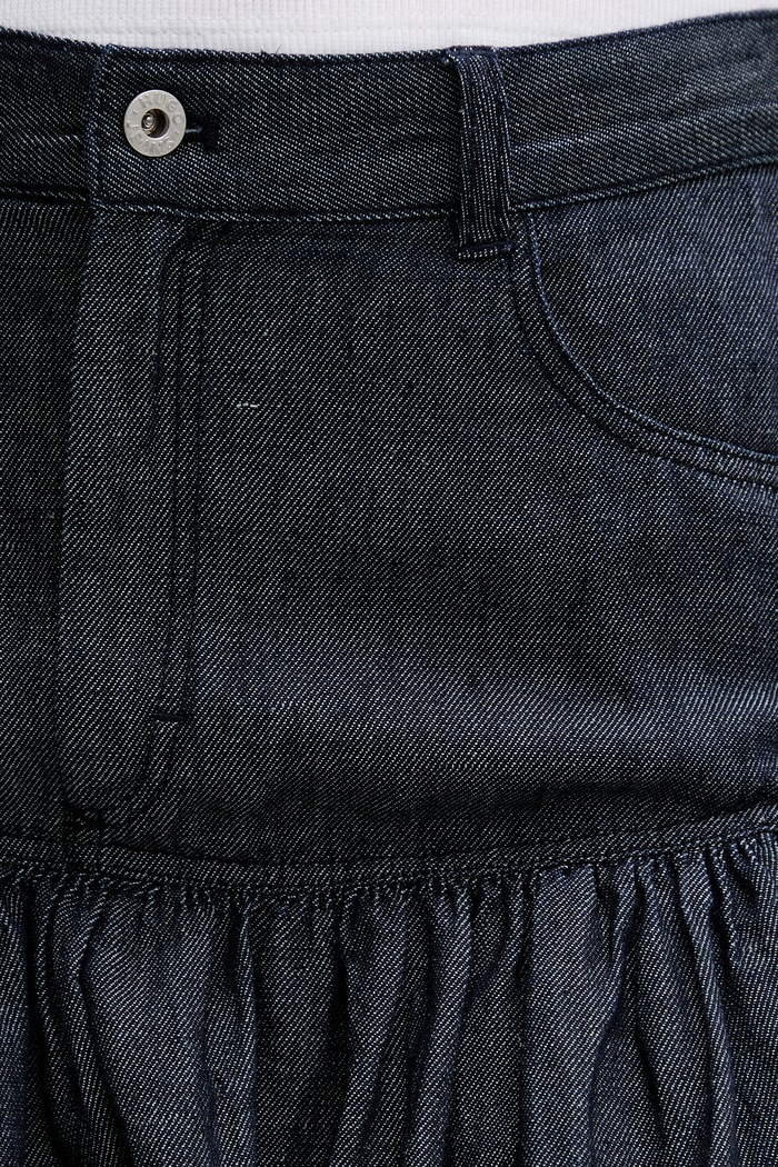 HUGO Blue balonová sukně džínová Rabalon-1_B námořnická modř 50559133