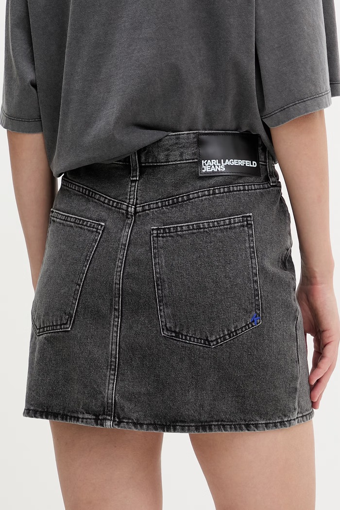 Oblečenie Karl Lagerfeld Jeans sukňa rifľová B2W12021 sivá