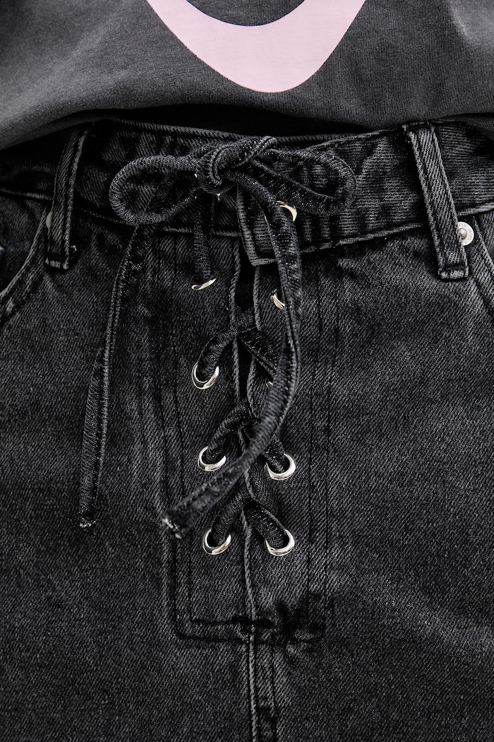 Karl Lagerfeld Jeans sukňa rifľová sivá B2W12021