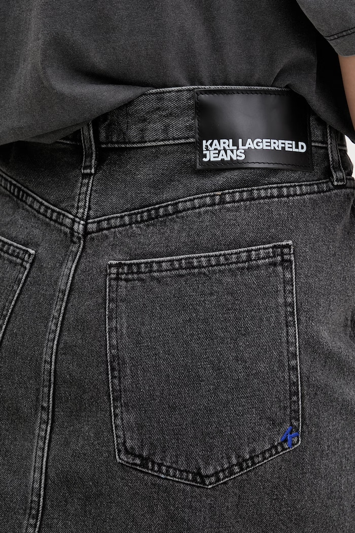 Karl Lagerfeld Jeans sukňa rifľová B2W12021 sivá