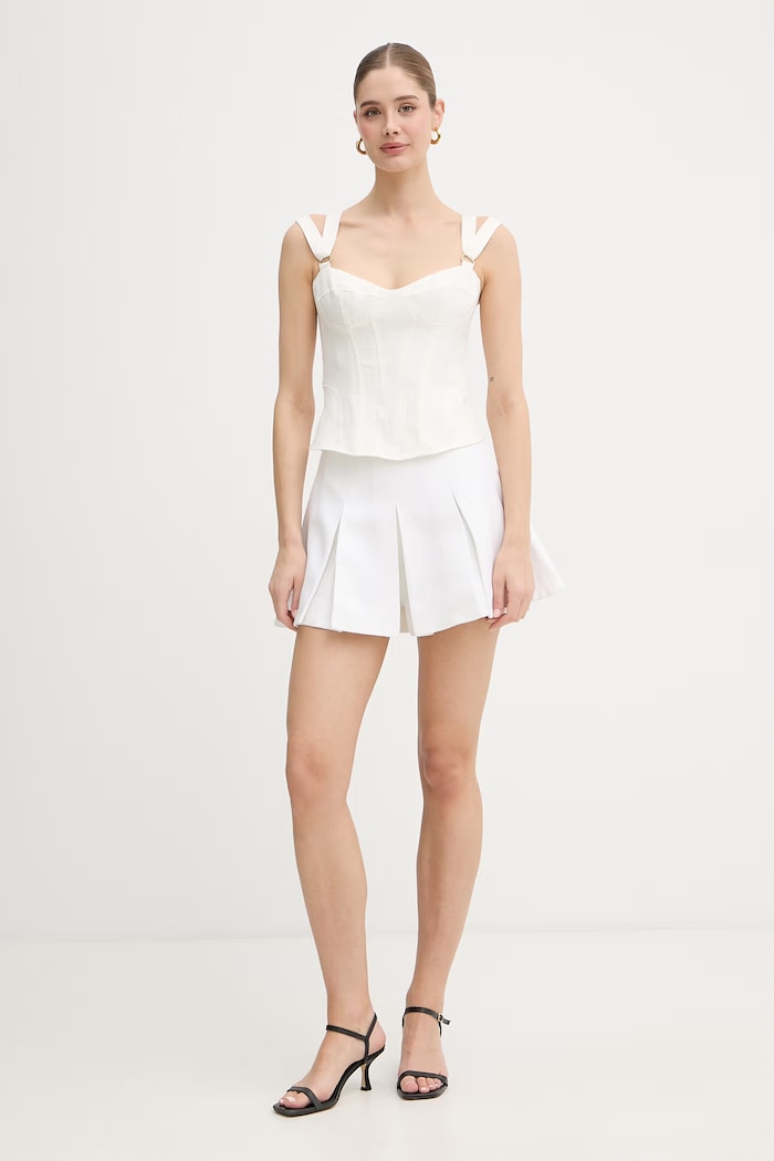 Bardot spódnicospodnie lniane 59836PB2 beżowy SS26