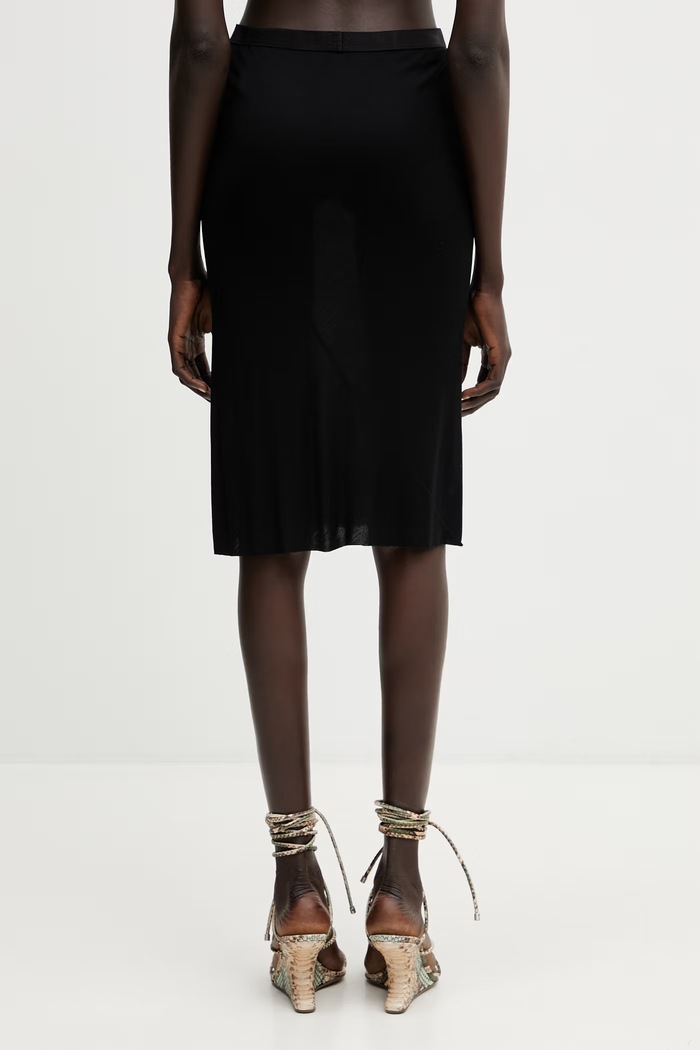 Oblečenie Rick Owens Lilies sukňa z viskózy LI01F7321.RV čierna