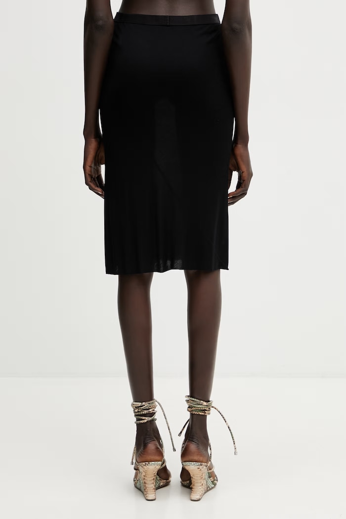 Odzież Rick Owens Lilies spódnica z wiskozy LI01F7321.RV czarny