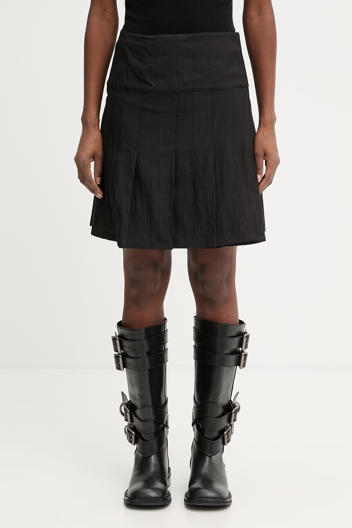 Our Legacy Girdle skirt with linen black W2264GSB