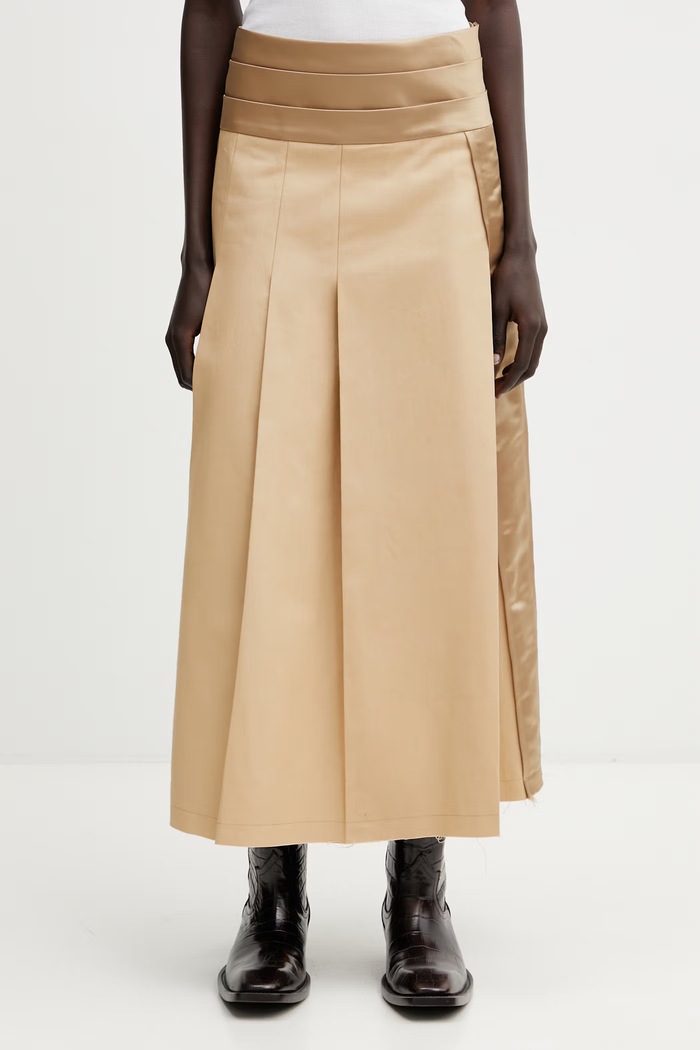 Undercover SKIRT sukně bavlněná béžová UP1F1602