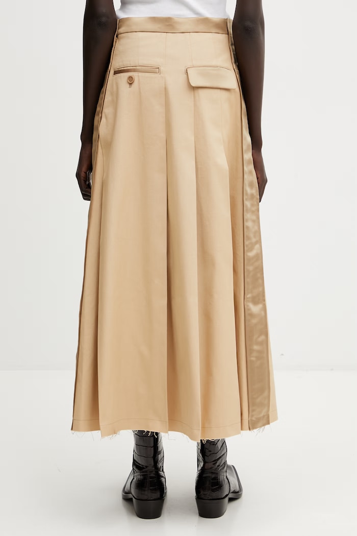 Oblečení Undercover SKIRT sukně bavlněná UP1F1602 béžová