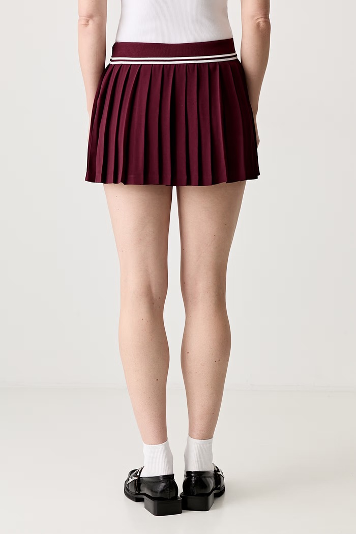 Odzież Sporty & Rich Abigail spódnica plisowana z wiskozą SK01275326RE02 bordowy
