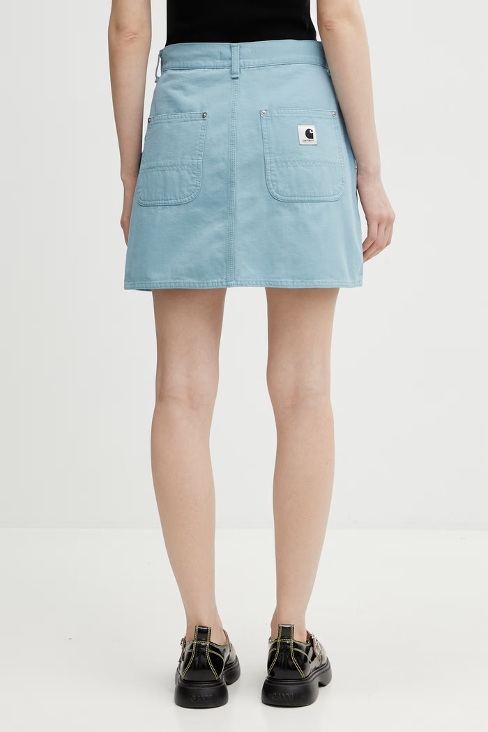Одежда Carhartt WIP W' Maeve Double Knee Skirt юбка из хлопка I034836.3IU06 голубой