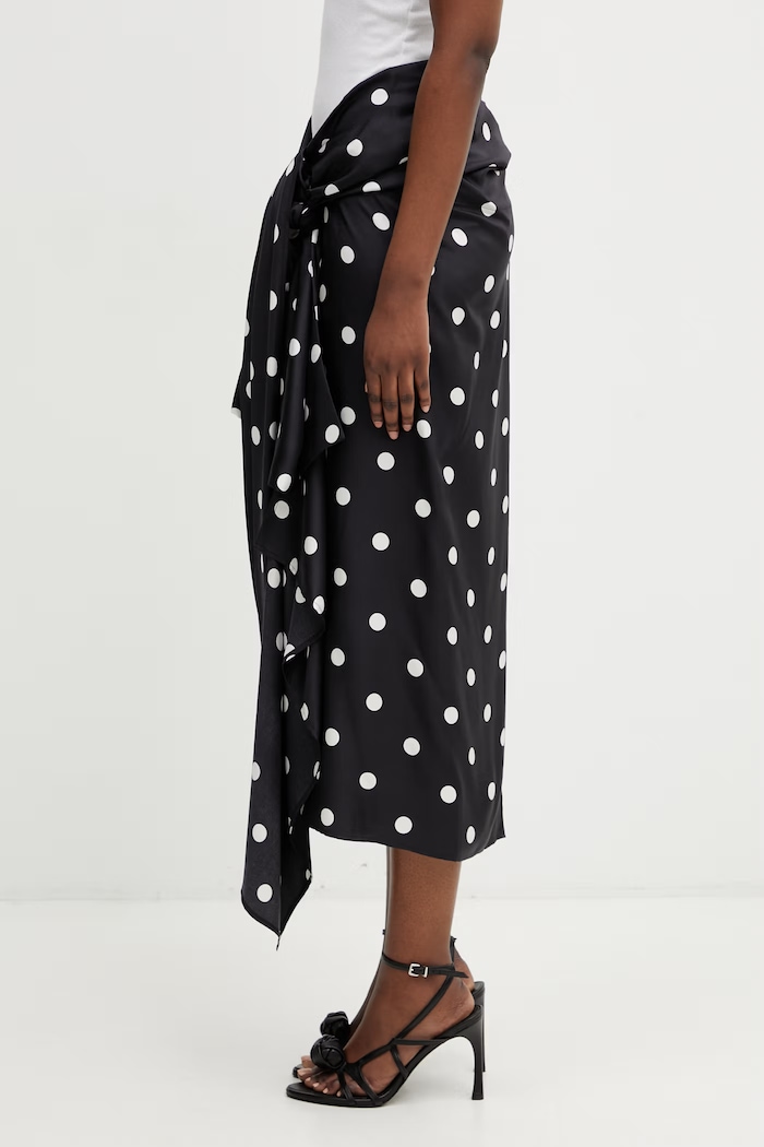 Sportmax Spxgentile gonna in seta 2612101012600 nero SS26