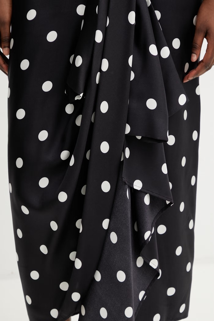 Sportmax Spxgentile gonna in seta 2612101012600 nero