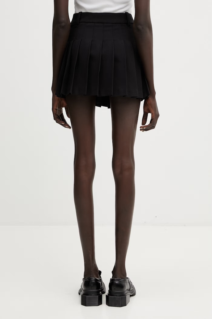Clothing WRSTBHVR Nuria pleated skirt with wool blend W6726AM.3455 black