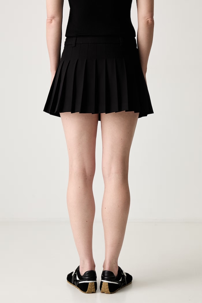 Clothing WRSTBHVR Nuria pleated skirt with wool blend W6726AM.3455 black