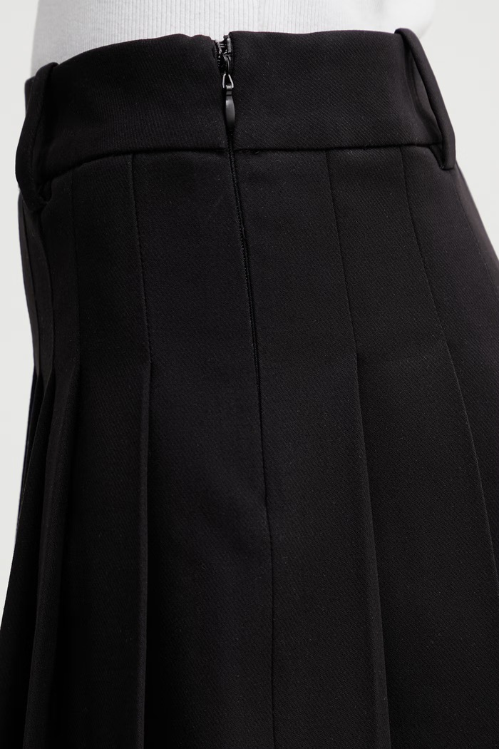 WRSTBHVR Nuria pleated skirt with wool blend black W6726AM.3455