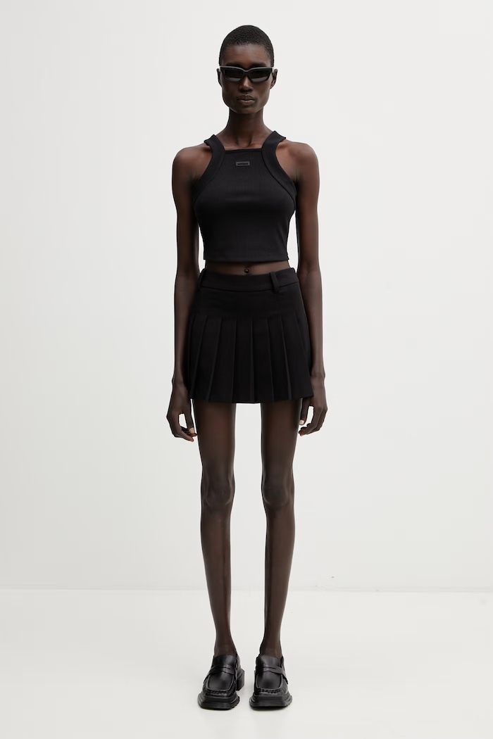 WRSTBHVR Nuria pleated skirt with wool blend W6726AM.3455 black