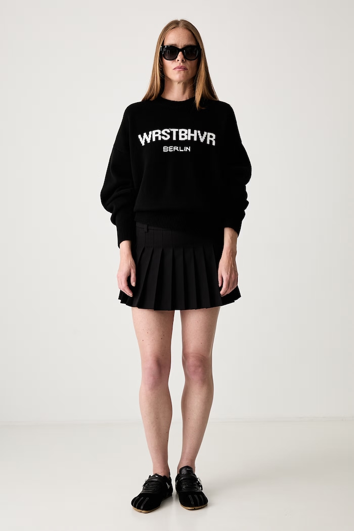 WRSTBHVR Nuria pleated skirt with wool blend W6726AM.3455 black