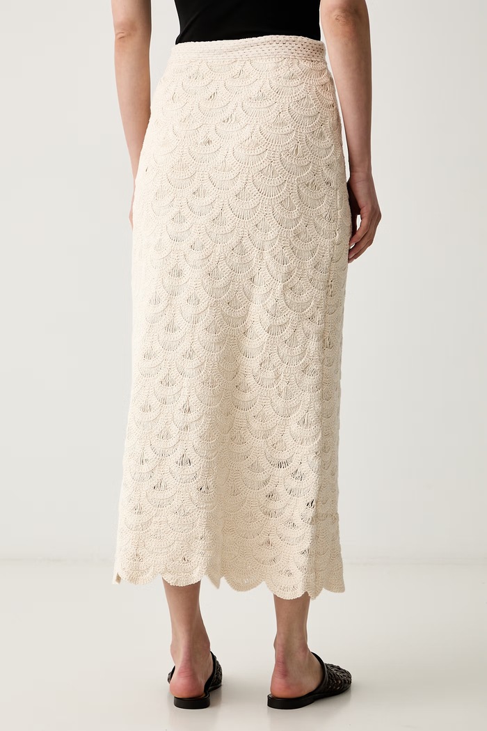 Odzież Pedro del Hierro spódnica bawełniana 7593183 beżowy