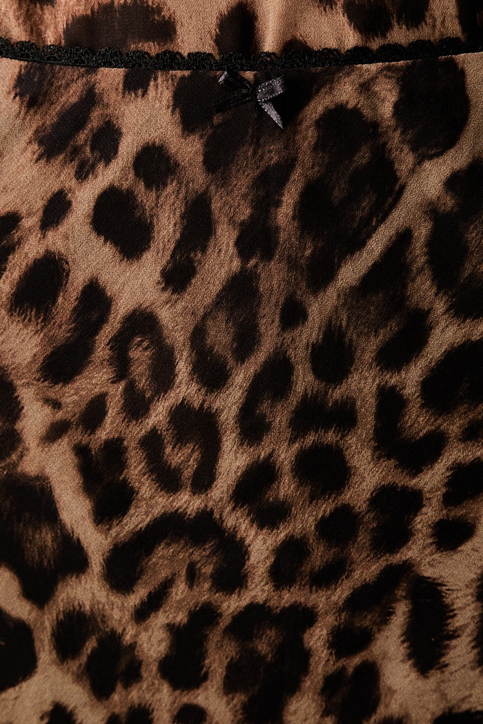 Le Privé spódnica z wiskozy GENET SKIRT LEOPARD brązowy LP00758