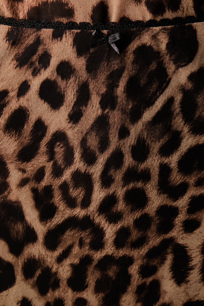 Le Privé spódnica z wiskozy GENET SKIRT LEOPARD brązowy LP00758